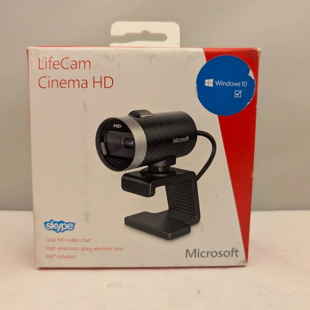 MICROSOFT LifeCam Cinema HD 720p Webcam | 1393 P/N X823015-001 H5D-00013 USED